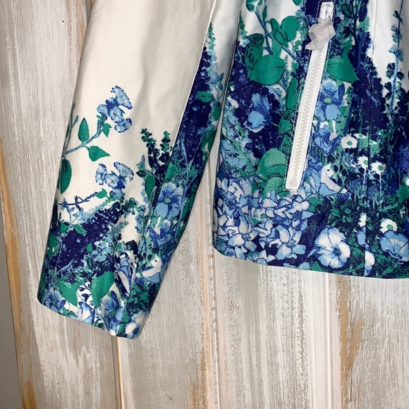 Dennis Basso Blue Floral Print Jacket NWOT - Picture 6 of 6